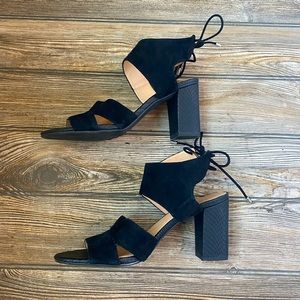 Franco Sarto black lace up heels women’s size 9